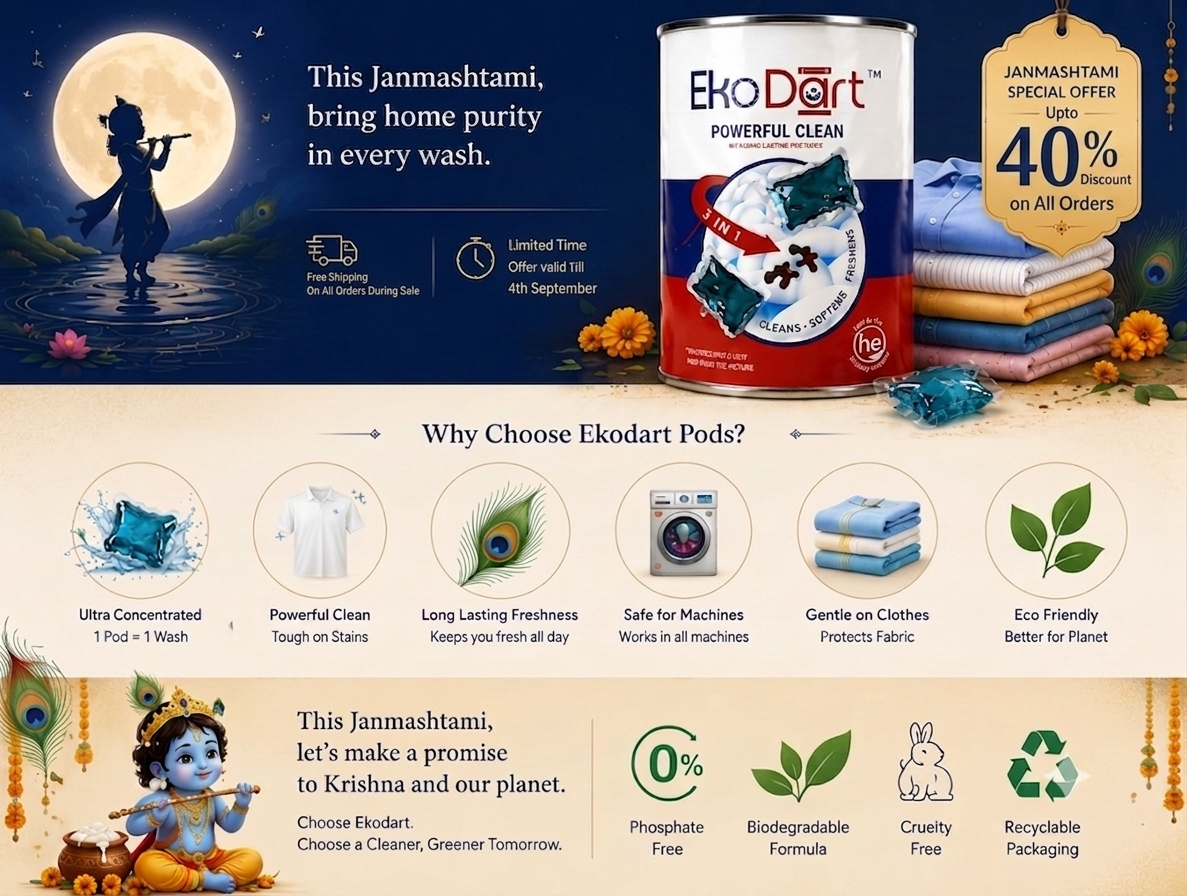 Janmashtami Special Offer - Ekodart Laundry Pods